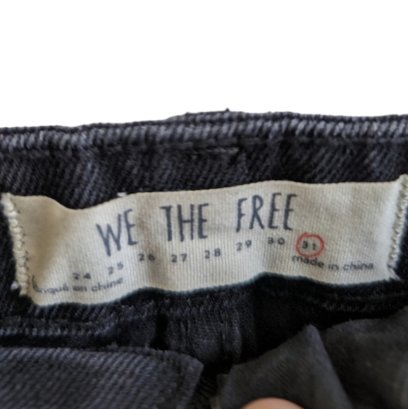 We the Free Black Washed Raw Hem Zipper Mini Skirt - Picture 6 of 6